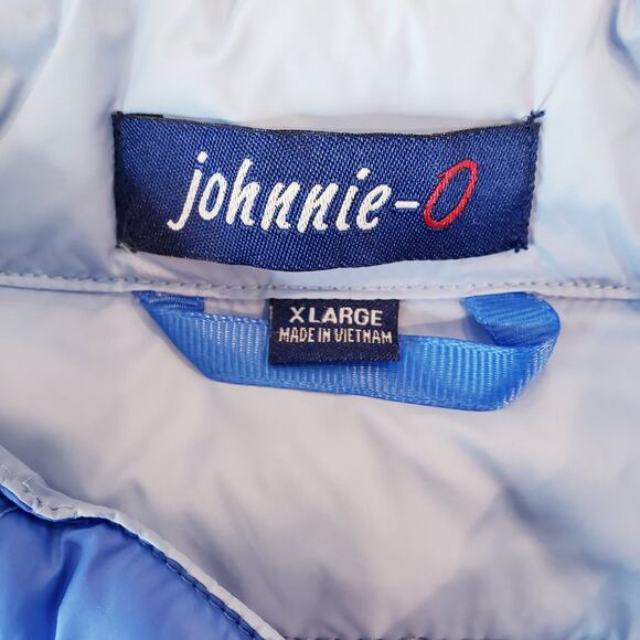 JOHNNIE-O Hudson Quilted Puffer Vest JMVT1160 Packable Men's Size XL Blue - Picture 2 of 11